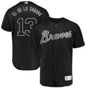 Wholesale Cheap Atlanta Braves #13 Ronald Acuna Jr. El de la Sabana Majestic 2019 Players' Weekend Flex Base Authentic Player Jersey Black