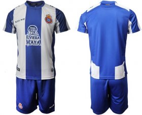 Wholesale Cheap Espanyol Blank Home Soccer Club Jersey