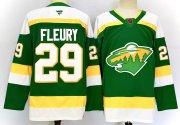 Cheap Men's Minnesota Wild #29 Marc-Andre Fleury Green 2024-25 Alternate Stitched Hockey Jersey