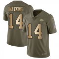 Wholesale Cheap Nike Chiefs #14 Sammy Watkins Olive/Gold Men's Stitched NFL Limited 2017 Salute To Service Jersey