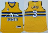 Wholesale Cheap Men's Denver Nuggets #3 Ty Lawson Revolution 30 Swingman 2014 New Yellow Jersey