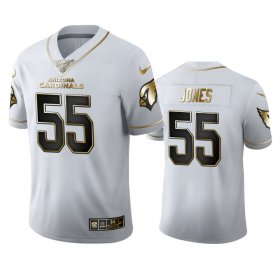 Wholesale Cheap Arizona Cardinals #55 Chandler Jones Men\'s Nike White Golden Edition Vapor Limited NFL 100 Jersey