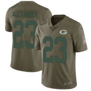 Wholesale Cheap Nike Packers #23 Jaire Alexander Olive Men's Stitched NFL Limited 2017 Salute To Service Jersey