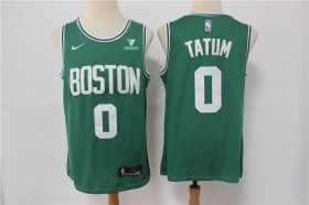 Wholesale Cheap Men\'s Boston Celtics #0 Jayson Tatum Green 2021 Nike Swingman Stitched NBA Jersey With NEW Sponsor Logo