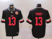 Cheap Men's San Francisco 49ers #13 Brock Purdy Black F.U.S.E. Mexico With Gate Bridge Patch Vapor Limited Stitched Football Jersey