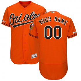 Wholesale Cheap Baltimore Orioles Majestic Alternate Flex Base Authentic Collection Custom Jersey Orange