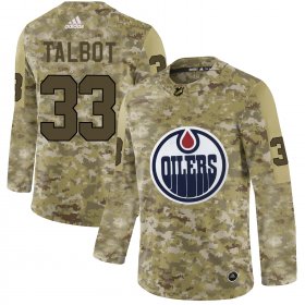 Wholesale Cheap Adidas Oilers #33 Cam Talbot Camo Authentic Stitched NHL Jersey