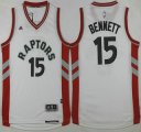 Wholesale Cheap Men's Toronto Raptors #15 Anthony Bennett Revolution 30 Swingman 2015-16 New White Jersey