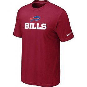 Wholesale Cheap Nike Buffalo Bills Authentic Logo NFL T-Shirt Red