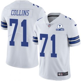 Wholesale Cheap Nike Cowboys #71 La\'el Collins White Men\'s Stitched With Established In 1960 Patch NFL Vapor Untouchable Limited Jersey