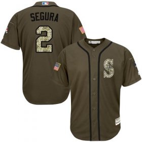 Wholesale Cheap Mariners #2 Jean Segura Green Salute to Service Stitched MLB Jersey