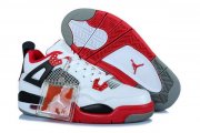 Wholesale Cheap Air Jordan 4 Womens Shoes fire red/white-black-gray