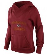 Wholesale Cheap Women's Kansas City Chiefs Heart & Soul Pullover Hoodie Red-1