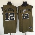 Wholesale Cheap San Antonio Spurs #12 LaMarcus Aldridge Olive Nike Swingman Jersey