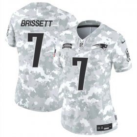 Cheap Women\'s New England Patriots #7 Jacoby Brissett 2024 F.U.S.E Arctic Camo Salute To Service Limited Stitched Jersey(Run Small)