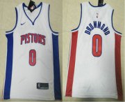 Wholesale Cheap Men's Detroit Pistons #0 Andre Drummond White 2019 Nike Swingman Stitched NBA Jersey