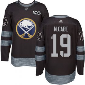 Wholesale Cheap Adidas Sabres #19 Jake McCabe Black 1917-2017 100th Anniversary Stitched NHL Jersey