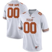 Wholesale Cheap Mens Texas Longhorns Nike White Custom Replica Football Jersey