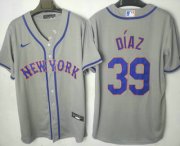 Wholesale Cheap Men's New York Mets #39 Edwin Diaz Grey Stitched MLB Cool Base Nike Jersey