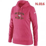 Wholesale Cheap Women's Nike Denver Broncos Heart & Soul Pullover Hoodie Pink