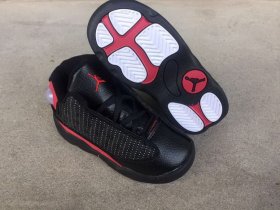 Wholesale Cheap Little Kids Jordan 13 Shoes Black Red