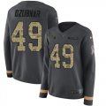 Wholesale Cheap Nike Titans #49 Nick Dzubnar Anthracite Salute to Service Women's Stitched NFL Limited Therma Long Sleeve Jersey