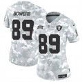 Cheap Women's Las Vegas Raiders #89 Brock Bowers 2024 F.U.S.E Arctic Camo Salute To Service Limited Stitched Jersey(Run Small)