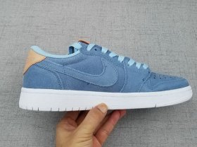 Wholesale Cheap Air Jordan 1 Low OG Premium Vachetta Tan Ice Blue/White