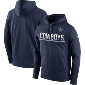 Wholesale Cheap Men\'s Dallas Cowboys Nike Navy Sideline Circuit Pullover Performance Hoodie