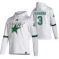 Wholesale Cheap Dallas Stars #3 John Klingberg Adidas Reverse Retro Pullover Hoodie White