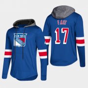 Wholesale Cheap Rangers #17 Jesper Fast Blue 2018 Pullover Platinum Hoodie