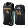 Wholesale Cheap Nike Grizzlies #14 Gorgui Dieng Black NBA Swingman 2020-21 City Edition Jersey