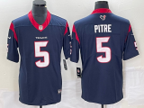 Wholesale Cheap Men's Houston Texans #5 Jalen Pitre Navy Blue 2022 Vapor Untouchable Stitched Nike Limited Jersey