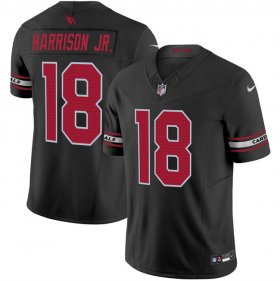 Cheap Men\'s Arizona Cardinals #18 Marvin Harrison Jr Black 2024 Draft F.U.S.E. Vapor Untouchable Limited Stitched Football Jersey