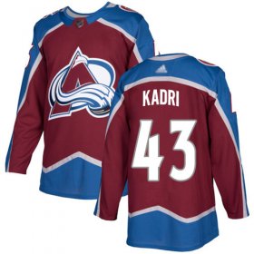 Wholesale Cheap Adidas Avalanche #43 Nazem Kadri Burgundy Home Authentic Stitched NHL Jersey