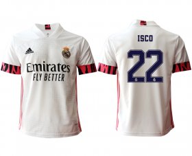 Wholesale Cheap Men 2020-2021 club Real Madrid home aaa version 22 white Soccer Jerseys1