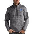 Wholesale Cheap Detroit Lions Antigua Fortune Quarter-Zip Pullover Jacket Charcoal