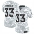 Cheap Women's Denver Broncos #33 Javonte Williams 2024 F.U.S.E Arctic Camo Salute To Service Limited Stitched Jers