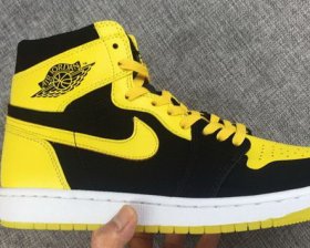 Wholesale Cheap Air Jordan 1 Retro Shoes Yellow/Black-White