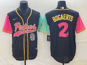 Wholesale Cheap Men\'s San Diego Padres #2 Xander Bogaerts Brack NEW 2023 City Connect Cool Base Stitched Jersey 1