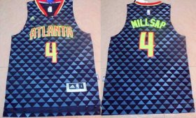 Wholesale Cheap Men\'s Atlanta Hawks #4 Paul Millsap Revolution 30 Swingman 2015-16 New Black Jersey