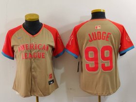 Women\'s New York Yankees #99 Aaron Judge Cream 2024 All Star Limited Stitched Jersey