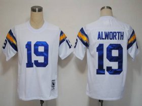 Wholesale Cheap Mitchell And Ness 1984 Chargers #19 Lance Alworth White Stitched NFL Jersey