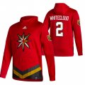 Wholesale Cheap Vegas Golden Knights #2 Zach Whitecloud Adidas Reverse Retro Pullover Hoodie Red