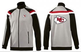 Wholesale Cheap NFL Kansas City Chiefs Team Logo Jacket Grey