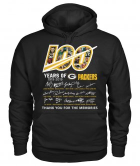 Wholesale Cheap Green Bay Packers 100 Seasons Memories Pullover Hoodie Black