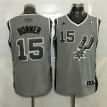 Wholesale Cheap Men's San Antonio Spurs #15 Matt Bonner Revolution 30 Swingman Gray Jersey