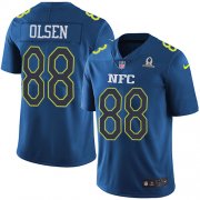 Wholesale Cheap Nike Panthers #88 Greg Olsen Navy Youth Stitched NFL Limited NFC 2017 Pro Bowl Jersey