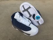 Wholesale Cheap Little Kids Jordan 13 Shoes Blue White Grey