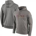 Wholesale Cheap Men's Minnesota Vikings Nike Gray Circuit Wordmark Essential Performance Pullover Hoodie